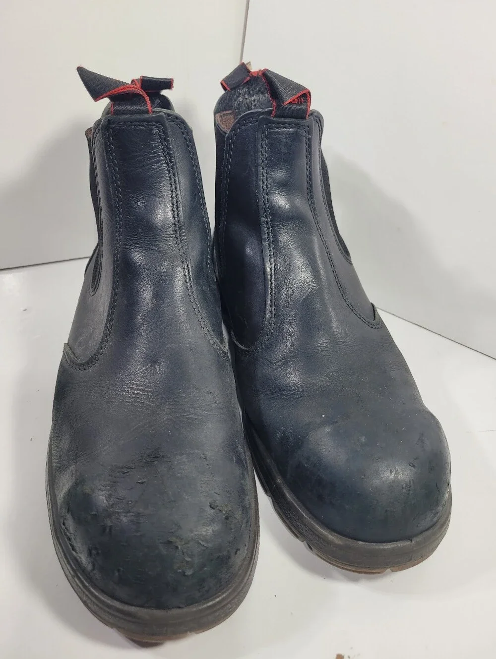 Redback Easy Escape Steel Toe Black Leather Chelsea Work Boots Men Size 11 US